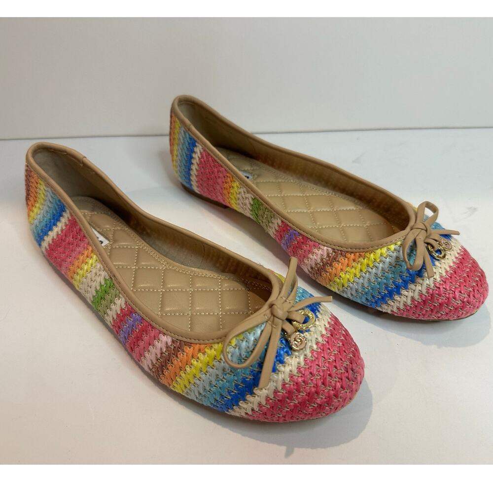 Dune London Halo Crochet Flats Women’s EU 40 Multicolor Costal Grandma Eclectic